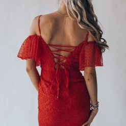 Southern Alternative Red Hot Lace Mini Dress Dresses 12 Southern Alternative Red Hot Lace Mini Dress Dresses