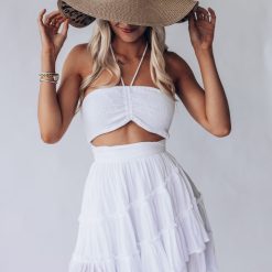 Southern Alternative Seaside Escape Mini Dress (White)