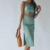 Southern Alternative Roof Top Midi Dress (Desert Sage) Dresses