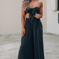 Southern Alternative Cora Crop And Pant Set (Black)