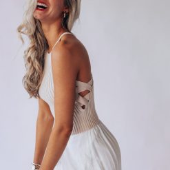 Southern Alternative Wilmington Knit Crop Top (Taupe)