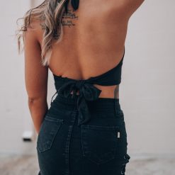 Southern Alternative Emi Halter Crop Top (Black) Clothing