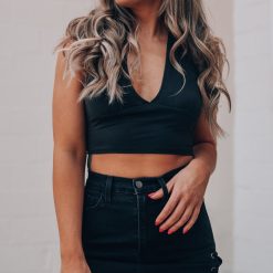 Southern Alternative Emi Halter Crop Top (Black) Clothing