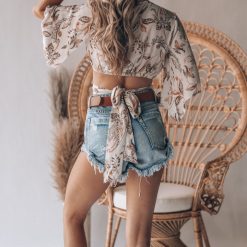 Southern Alternative Sweet Secrets Paisley Crop Top