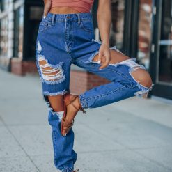 Southern Alternative Clothing 90's Babe Denim Joggers (Medium Wash)