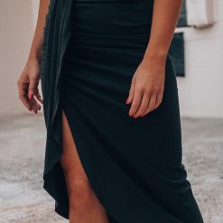 Southern Alternative Clothing Closing Time Midi Skirt (Black)