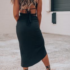 Southern Alternative Clothing Closing Time Midi Skirt (Black)