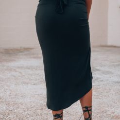 Southern Alternative Clothing Closing Time Midi Skirt (Black)