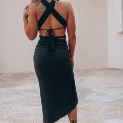 Southern Alternative Clothing Closing Time Midi Skirt (Black)