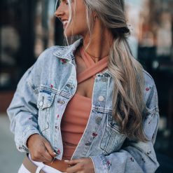 Southern Alternative Cherry Pie Denim Jacket Jackets