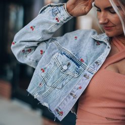 Southern Alternative Cherry Pie Denim Jacket Jackets