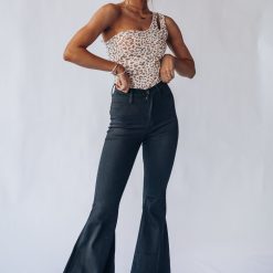 Southern Alternative Clothing Set In Stone Bell Bottoms (Black)