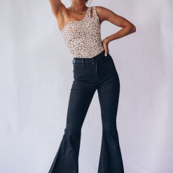 Southern Alternative Clothing Set In Stone Bell Bottoms (Black)