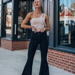 Southern Alternative Clothing Set In Stone Bell Bottoms (Black)