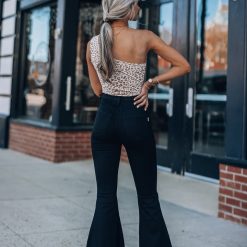 Southern Alternative Clothing Set In Stone Bell Bottoms (Black)