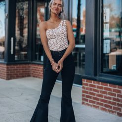 Southern Alternative Clothing Set In Stone Bell Bottoms (Black)