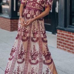 Southern Alternative You're My Golden Hour Lace Maxi Dress Dresses