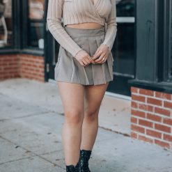 Southern Alternative Clothing Atlas Pleated Skort (Olive)