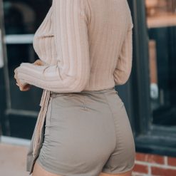 Southern Alternative Ophelia Long Sleeve Knit Sweater (Taupe)