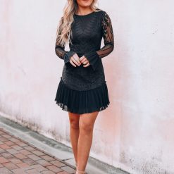Southern Alternative Dresses Dreamer Lace Mini Dress (Black) 4 Southern Alternative Dresses Dreamer Lace Mini Dress (Black)