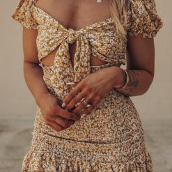 Southern Alternative Clothing Let Love Bloom Smocked Mini Dress