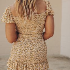 Southern Alternative Clothing Let Love Bloom Smocked Mini Dress