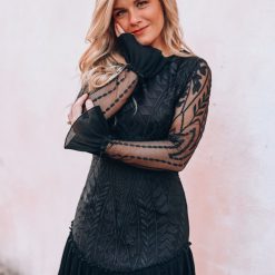 Southern Alternative Dresses Dreamer Lace Mini Dress (Black) 5 Southern Alternative Dresses Dreamer Lace Mini Dress (Black)