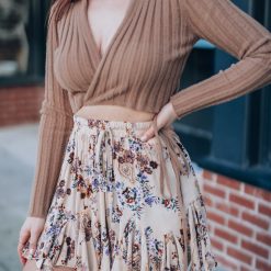 Southern Alternative Clothing Ophelia Long Sleeve Knit Sweater (Mocha)