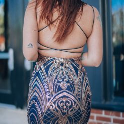 Southern Alternative Clothing Cheers To The Night Sequin Mini Dress (Navy/Gold) 9 Southern Alternative Clothing Cheers To The Night Sequin Mini Dress (Navy/Gold)
