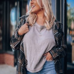 Southern Alternative Fireside Plaid Oversized Jacket Clothing