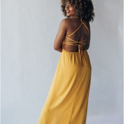 Southern Alternative Rome Lace Maxi Dress (Mustard) Dresses 8 Southern Alternative Rome Lace Maxi Dress (Mustard) Dresses