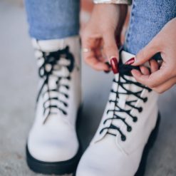 Southern Alternative West Combat Boots (White)