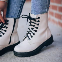 Southern Alternative West Combat Boots (White)