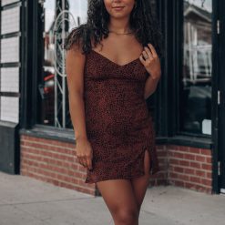 Southern Alternative Presley Leopard Mini Dress (Red Brown) Dresses 2 Southern Alternative Presley Leopard Mini Dress (Red Brown) Dresses