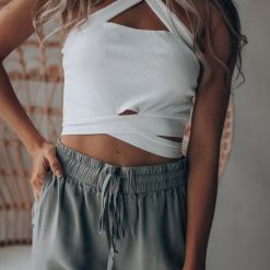 Southern Alternative Blouses + Tops Durham Cross Tank (Ivory)