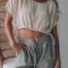 Southern Alternative Blouses + Tops Tilly Cross Hatch Crop Top