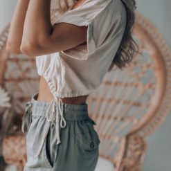 Southern Alternative Blouses + Tops Tilly Cross Hatch Crop Top