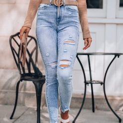 Southern Alternative Baylee Cuff High Rise Jeans 3 Southern Alternative Baylee Cuff High Rise Jeans