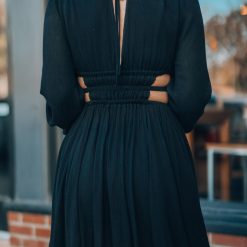 Southern Alternative Clothing Ansley Long Sleeve Mini Dress (Black)