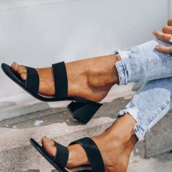 Southern Alternative Shoes Ariel Slip On Heels (Black)