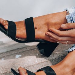 Southern Alternative Shoes Ariel Slip On Heels (Black) 2 Southern Alternative Shoes Ariel Slip On Heels (Black)