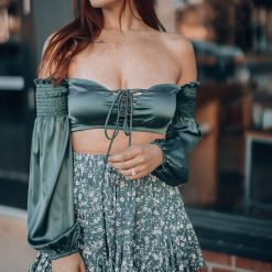 Southern Alternative Buttercup Ditsy Floral Short(Olive) 5 Southern Alternative Buttercup Ditsy Floral Short(Olive)