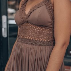 Southern Alternative Endless Love Lace Cutout Maxi Dress (Mocha) 4 Southern Alternative Endless Love Lace Cutout Maxi Dress (Mocha)