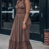 Southern Alternative Endless Love Lace Cutout Maxi Dress (Mocha)