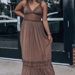 Southern Alternative Endless Love Lace Cutout Maxi Dress (Mocha) 5 Southern Alternative Endless Love Lace Cutout Maxi Dress (Mocha)