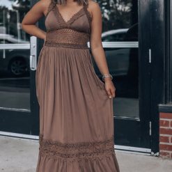 Southern Alternative Endless Love Lace Cutout Maxi Dress (Mocha) 14 Southern Alternative Endless Love Lace Cutout Maxi Dress (Mocha)