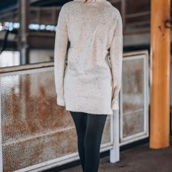 Southern Alternative Matcha Cowl Neck Sweater Dress Dresses