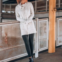 Southern Alternative Matcha Cowl Neck Sweater Dress Dresses