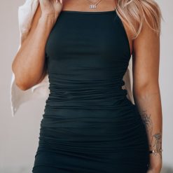 Southern Alternative Key West Ruched Mini Dress (Black) 2 Southern Alternative Key West Ruched Mini Dress (Black)