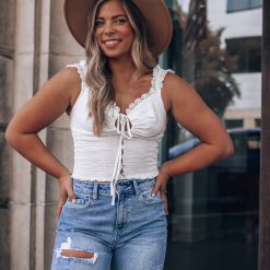 Southern Alternative Solstice Smocked Top (Ivory)